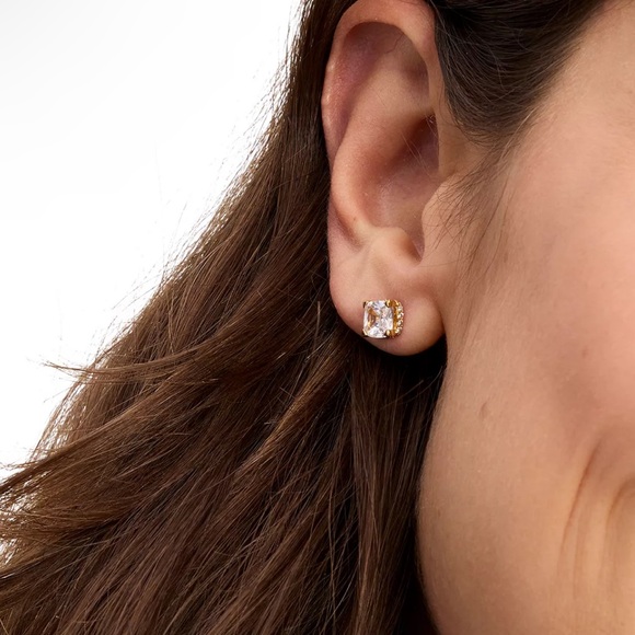 NWT ♠️ Kate Spade Pavé & Crystal Square Stud Earrings - Picture 4 of 6